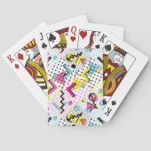Postmodern Memphis Stijl Patroon Pokerkaarten (Achterkant)