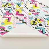 Postmodern Memphis Stijl Patroon Sherpa Deken (3/4)