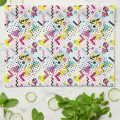 Postmodern Memphis Stijl Patroon Theedoek (Gevouwen)