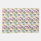 Postmodern Memphis Stijl Patroon Theedoek (Horizontaal)