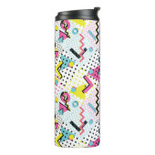 Postmodern Memphis Stijl Patroon Thermosbeker (Gedraaid links)