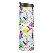 Postmodern Memphis Stijl Patroon Thermosbeker (Geroteerd rechts)