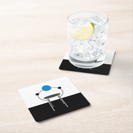 Postmoderne stoel kartonnen onderzetters (Insitu)