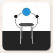 Postmoderne stoel kartonnen onderzetters (Voorkant)