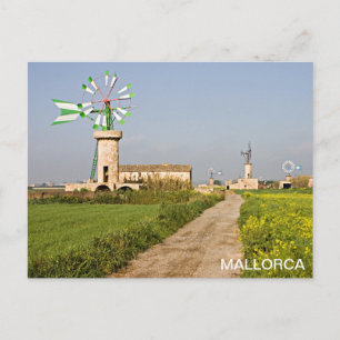 postmolino de viento en Mallorca Briefkaart