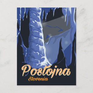 Postojna Slovenije vintage poster Briefkaart