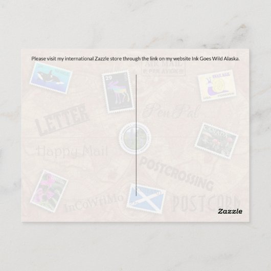 Postovertocht - Briefkaart (Achterkant)