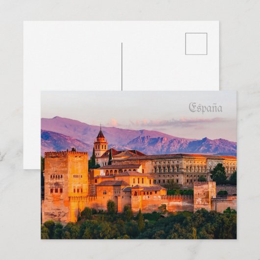 Postpalacio Carlos V en Granada - España Briefkaart (Voorkant / Achterkant)