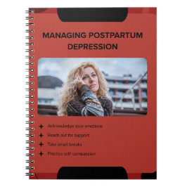 Postpartum Depressie Bewustzijn Design Beheren Notitieboek