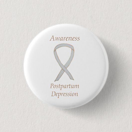 Postpartum Depression Awareness Custom Ribbon Pin Ronde Button 3,2 Cm (Voorkant)