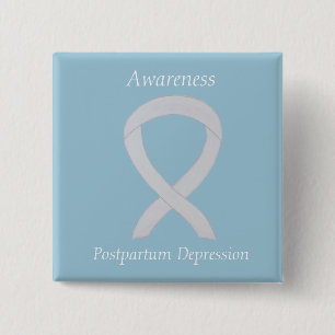 Postpartum Depression Awareness Custom Ribbon Pin Vierkante Button 5,1 Cm