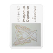 Postpartum Depression Awareness Ribbon Magnet Magneet (Verticaal)