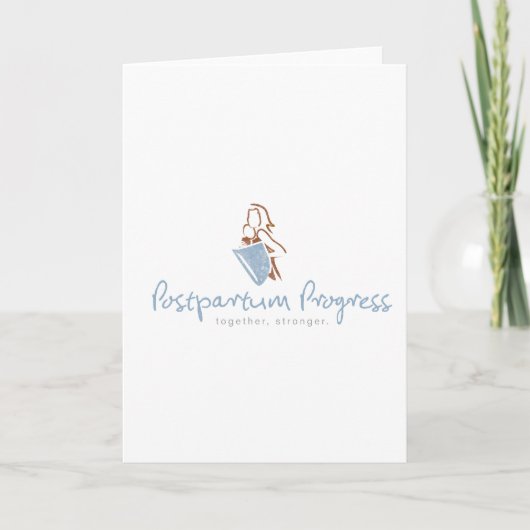 Postpartum Progress® Warrior Mom® Stationery Bedankkaart (Voorkant)