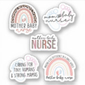 Postpartum verpleegkundige, Moeder Baby Verpakking Sticker (Voorkant)