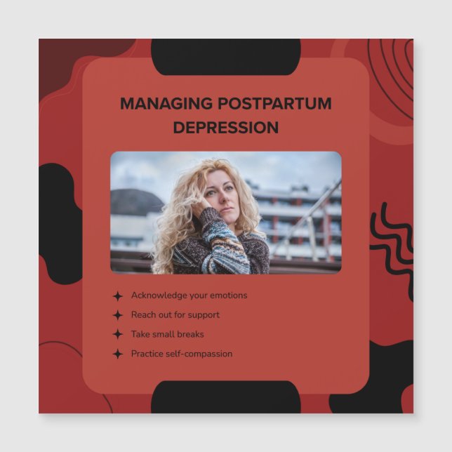 Postpartumdepressie Bewustzijn Design Beheren (Voorkant)