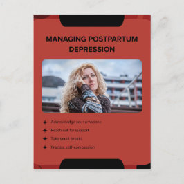Postpartumdepressie Bewustzijn Design Beheren Briefkaart