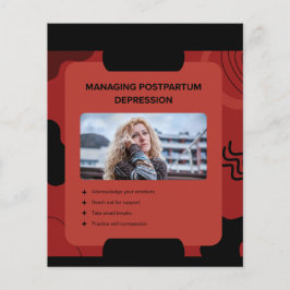 Postpartumdepressie Bewustzijn Design Beheren Flyer