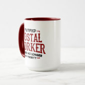 Postpersoneel in ruste, niet langer prioritair mok (Voorkant links)