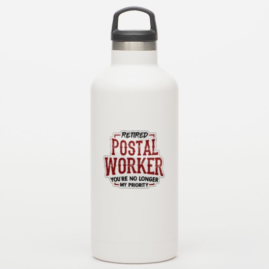 Postpersoneel in ruste niet langer prioritaire pos sticker (Waterfles)
