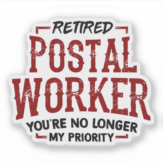 Postpersoneel in ruste niet langer prioritaire pos sticker (Voorkant)