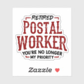 Postpersoneel in ruste niet langer prioritaire pos sticker (Vel)