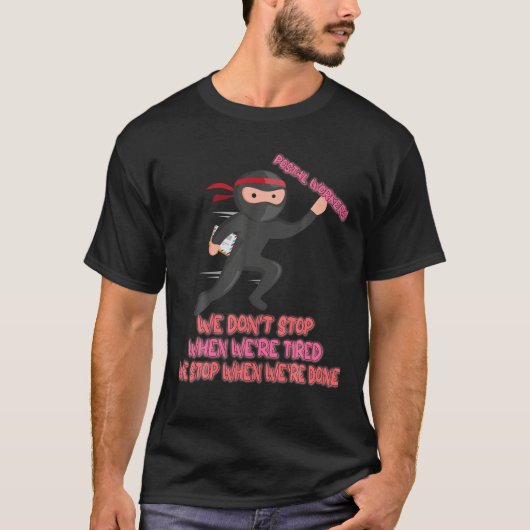 Postpersoneel stopt als we klaar zijn met grappig t-shirt (Voorkant)
