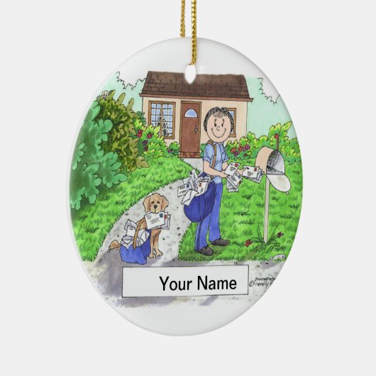 Postpersoneel - Vrouw Keramisch Ornament (Rechts)