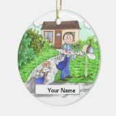 Postpersoneel - Vrouw Keramisch Ornament (Links)