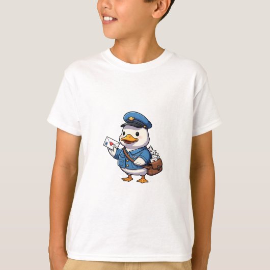 Postpinguïn Mailbezorging Kinderen T-shirt (Voorkant)