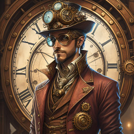 Postpocalyptic Steampunk Man v12 Tissuepapier