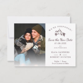 Postponed Wedding Couple Photo Mountain Landscape