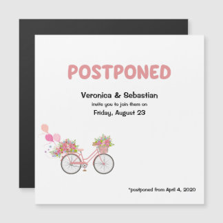 POSTPONED Wedding Event to Future Date Magnetische Uitnodiging