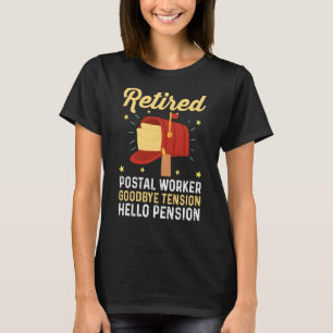 Postpostbejaarde postbediende postbeambte Afscheid T-shirt