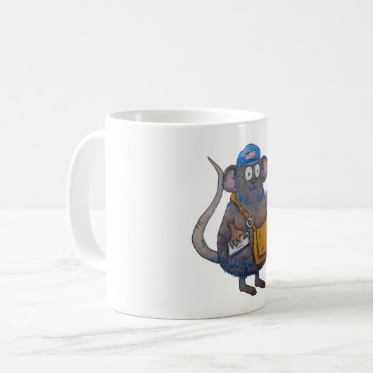 Postpostbode Postbode Postbode Dank u Muis Koffiemok (Voorkant links)