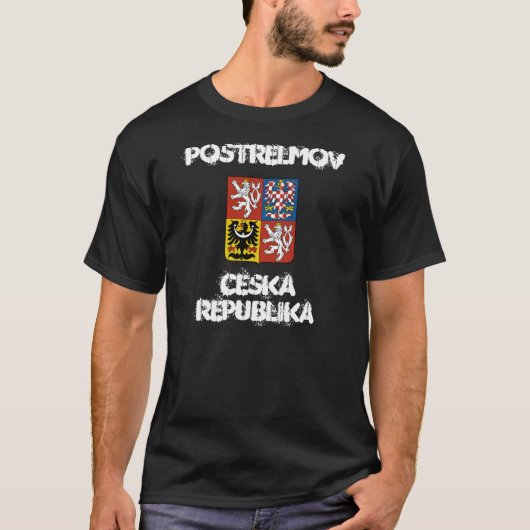 Postrelmov, Tsjechië met wapenschild T-shirt (Voorkant)