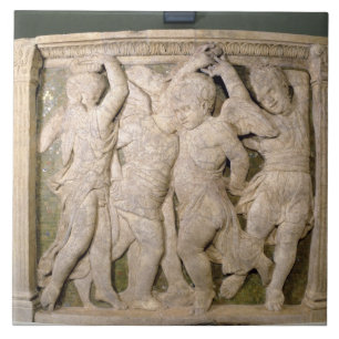 Postrestauratiepaneel nr. IV van de buitenkant Tegeltje