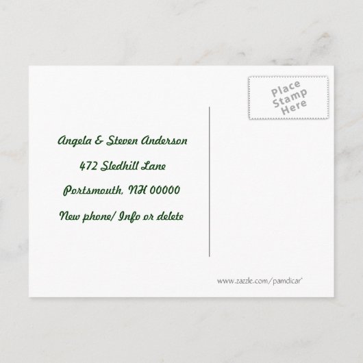 PostRoute New Address Winter Aankondiging (Achterkant)