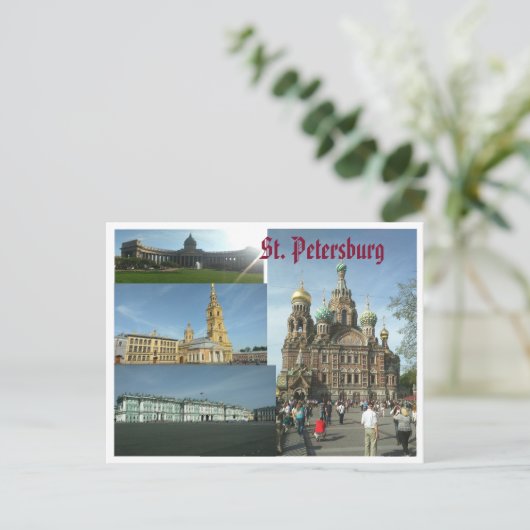 postsaint petersburg briefkaart (Staand voorkant)