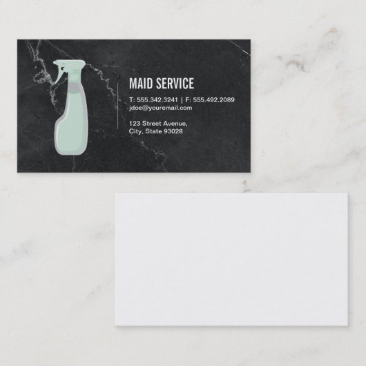 Postservice | Marmer Visitekaartje (Voorkant / Achterkant)