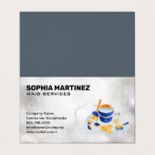 Postservice | Mop en Broom | Sparkly Bubbles Visitekaartje (Buitenkant ongevouwen)