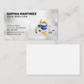 Postservice | Mop en Broom | Sparkly Bubbles Visitekaartje (Voorkant / Achterkant)