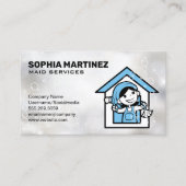 Postservice | Mop en Broom | Zeepbellen Visitekaartje (Voorkant)