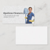 Postservice | Schoonmaakdame met pop Visitekaartje (Voorkant / Achterkant)