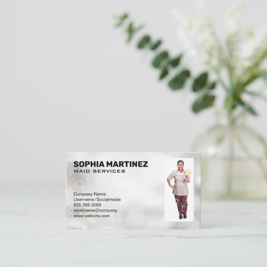 Postservice | Sparkly Bubbles Visitekaartje (Staand voorkant)