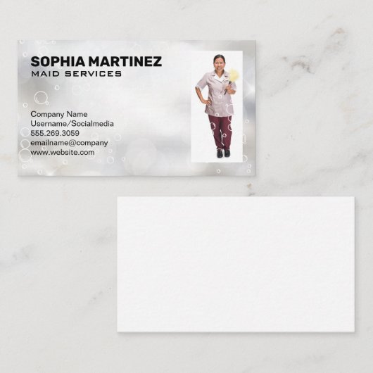 Postservice | Sparkly Bubbles Visitekaartje (Voorkant / Achterkant)