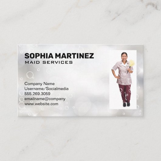 Postservice | Sparkly Bubbles Visitekaartje (Voorkant)