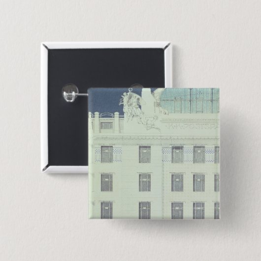 Postspaarbank, Wenen Vierkante Button 5,1 Cm (Voorkant /achterkant)