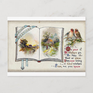 Poststempel 14 mei 1911 Verjaardagsansichtkaart Briefkaart