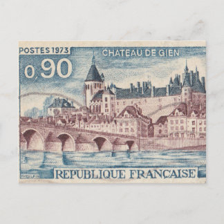 Poststempel in het kasteel van Gien Briefkaart