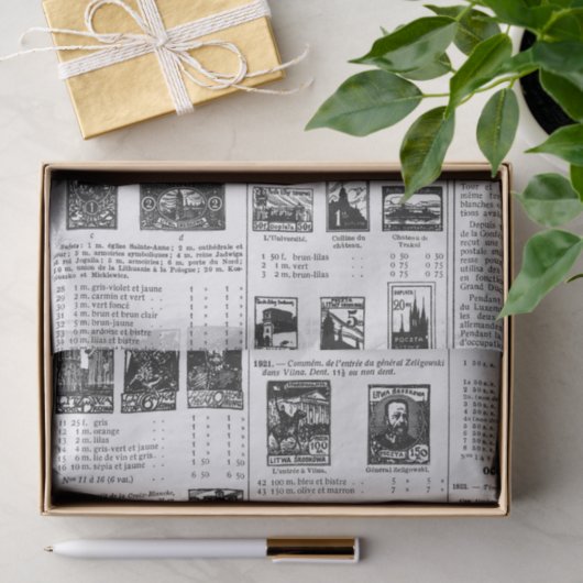 poststempel tissuepapier (Geschenk)